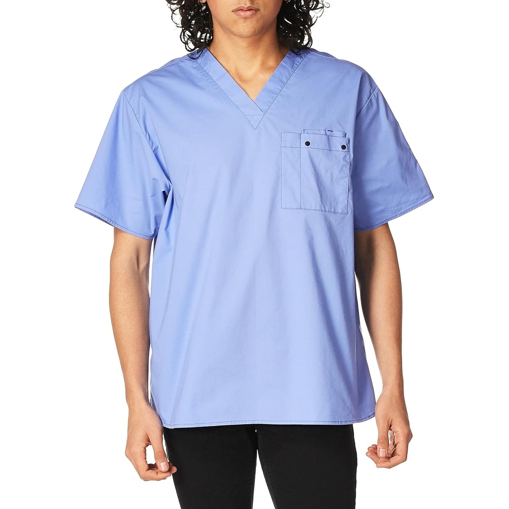 image:imageWonderWink Mens Wonderflex Honor Scrub TopCeil Blue
