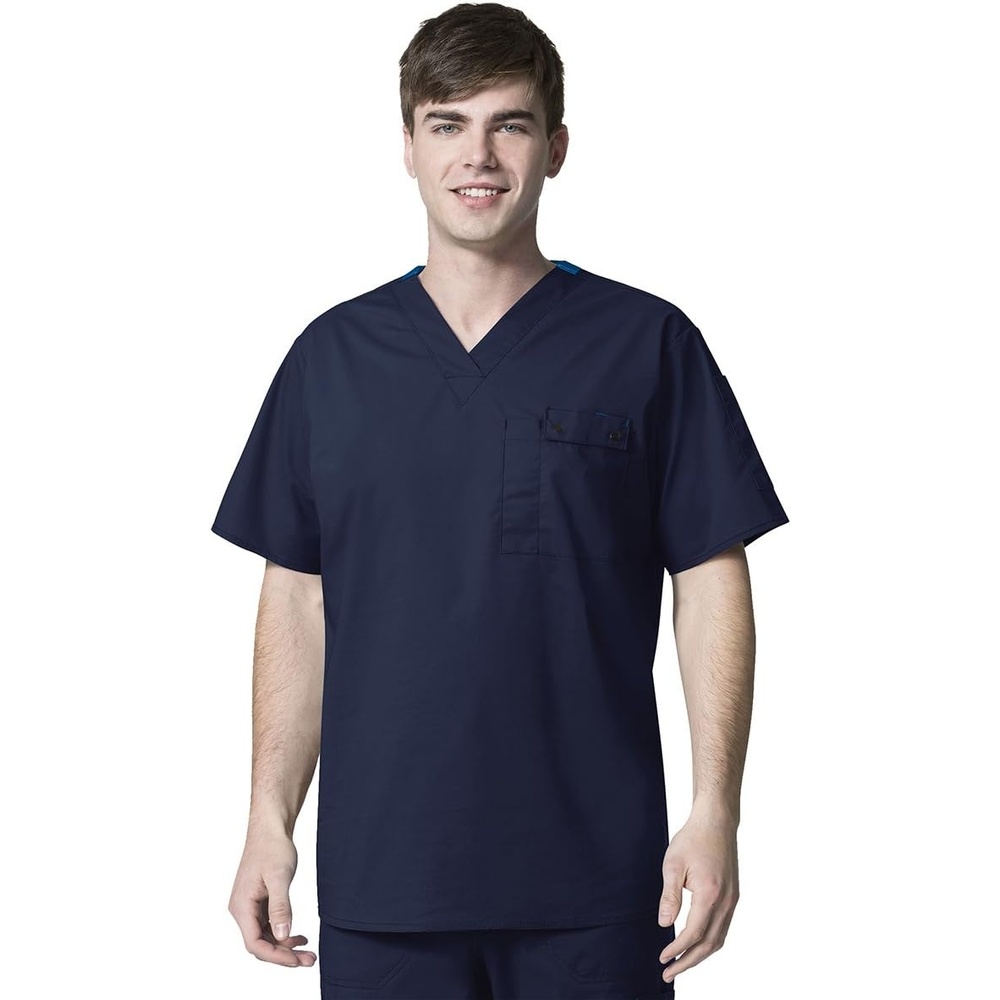 image:imageWonderWink Mens Wonderflex Honor Scrub TopNavy