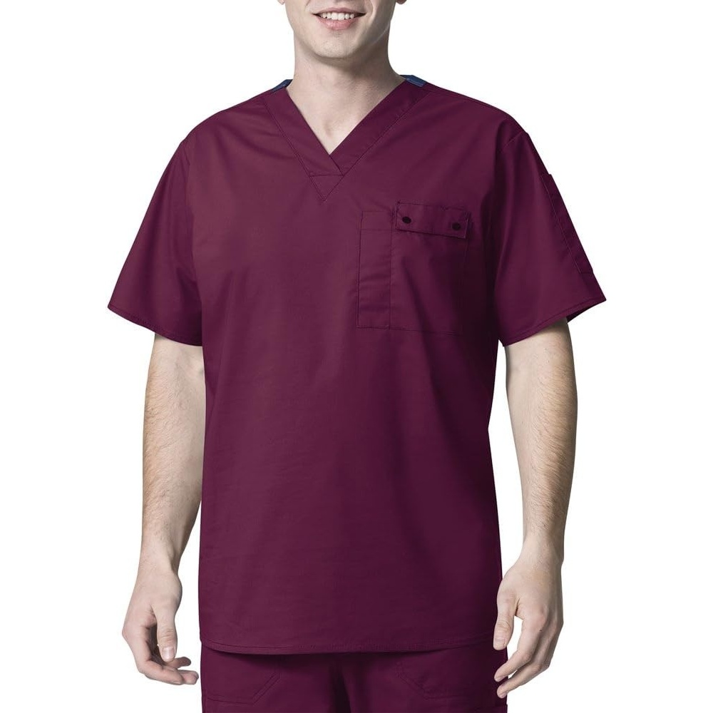 image:imageWonderWink Mens Wonderflex Honor Scrub TopWine