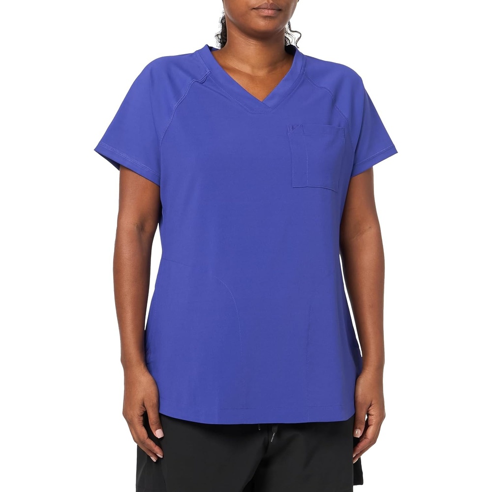 image:imageWonderWink Renew Womens Yoga VNeck Scrub Top  Grape XS