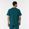 WINK W123 Men’s V-Neck Scrub Top(Caribbean Blue)