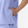 WINK W123 Men’s V-Neck Scrub Top(Ceil Blue)
