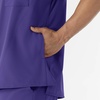 WINK W123 Men’s V-Neck Scrub Top(Grape)