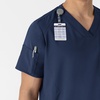 WINK W123 Men’s V-Neck Scrub Top(Navy)