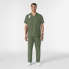 WINK W123 Men’s V-Neck Scrub Top(Olive)