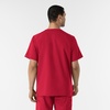 WINK W123 Men’s V-Neck Scrub Top(Red)