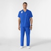 WINK W123 Men’s V-Neck Scrub Top(Royal)