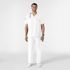 WINK W123 Men’s V-Neck Scrub Top(White)