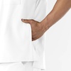 WINK W123 Men’s V-Neck Scrub Top(White)