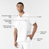 WINK W123 Men’s V-Neck Scrub Top(White)