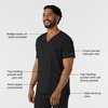 Wink Boundless Men’s Multi Pocket V-Neck Scrub Top(Black)