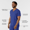 Wink Boundless Men’s Multi Pocket V-Neck Scrub Top(Galaxy Blue)