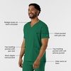 Wink Boundless Men’s Multi Pocket V-Neck Scrub Top(Hunter)