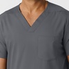 Wink Boundless Men’s Multi Pocket V-Neck Scrub Top(Pewter)
