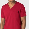 Wink Boundless Men’s Multi Pocket V-Neck Scrub Top(Red)