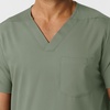 Wink Boundless Men’s Multi Pocket V-Neck Scrub Top(Sage)