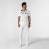 Wink Boundless Men’s Multi Pocket V-Neck Scrub Top(White)