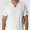 Wink Boundless Men’s Multi Pocket V-Neck Scrub Top(White)