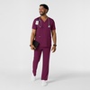 Wink Boundless Men’s Multi Pocket V-Neck Scrub Top(Wine)