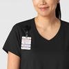 Wink Boundless Women’s 2-Pocket V-Neck Scrub Top(Black)