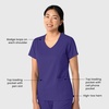 Wink Boundless Women’s 2-Pocket V-Neck Scrub Top(Grape)