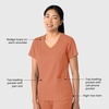 Wink Boundless Women’s 2-Pocket V-Neck Scrub Top(Terracotta)