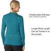 Wink Layers Women’s Long Sleeve Mock Neck Silky Tee(Bay Blue)
