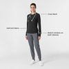 Wink Layers Women’s Watch Window Long Sleeve Underscrub Top(Black)