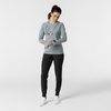 Wink Layers Women’s Watch Window Long Sleeve Underscrub Top(Grey Heather)