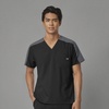 Wink Men’s Men’s Colorblock Scrub Top(Black)