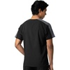 Wink Men’s Men’s Colorblock Scrub Top(Black)