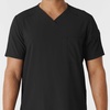 Wink Renew Men’s V-Neck 5 Pocket Scrub Top(Black)