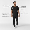 Wink Renew Men’s V-Neck 5 Pocket Scrub Top(Black)