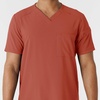 Wink Renew Men’s V-Neck 5 Pocket Scrub Top(Mineral Red)
