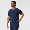 Wink Renew Men’s V-Neck 5 Pocket Scrub Top(Navy)