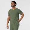 Wink Renew Men’s V-Neck 5 Pocket Scrub Top(Olive)