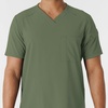 Wink Renew Men’s V-Neck 5 Pocket Scrub Top(Olive)