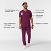 Wink Renew Men’s V-Neck 5 Pocket Scrub Top(Wine)