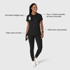 Wink Renew Women’s Flex-n-Reach Crew Neck Scrub Top(Black)