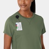 Wink Renew Women’s Flex-n-Reach Crew Neck Scrub Top(Olive)