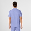 Wink W123 Men’s Collar Scrub Top(Ceil Blue)