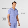 Wink W123 Men’s Collar Scrub Top(Ceil Blue)