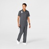 Wink W123 Men’s Collar Scrub Top(Pewter)