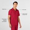 Wink W123 Men’s Collar Scrub Top(Red)