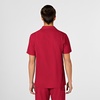 Wink W123 Men’s Collar Scrub Top(Red)