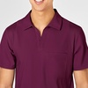 Wink W123 Men’s Collar Scrub Top(Wine)