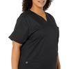 Wink W123 Women’s Mock Wrap Scrub Top(Black)