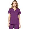 Wink W123 Women’s Mock Wrap Scrub Top(Eggplant)