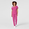 Wink W123 Women’s Mock Wrap Scrub Top(Hot Pink)