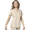 Wink W123 Women’s Mock Wrap Scrub Top(Khaki)